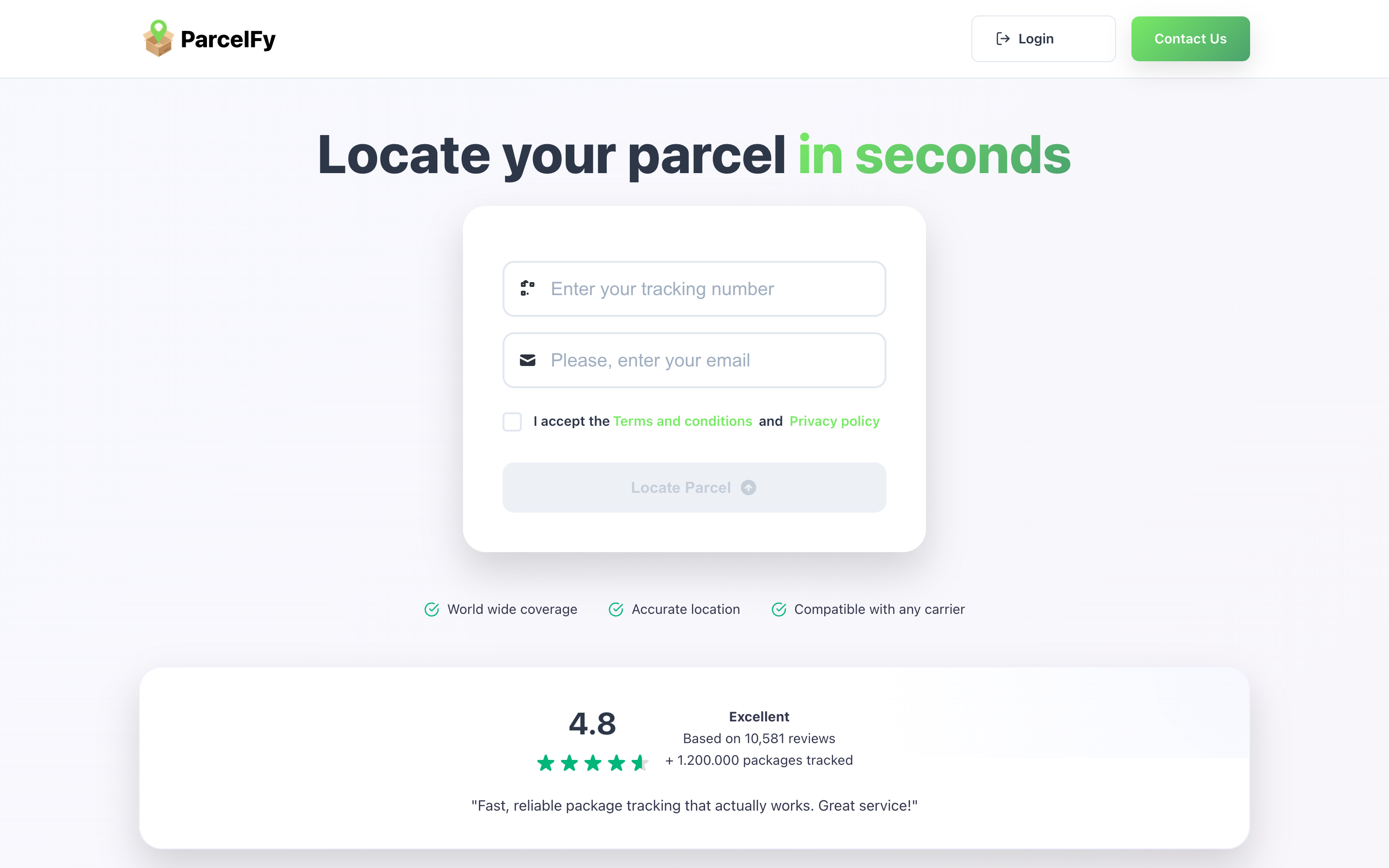 ParcelFy worldwide parcel locator built by EdBit Solutions